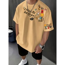 Amor Man Büyük Beden Özel Tasarım Chıllth Reads Baskılı %100 Pamuk Yeni Sezon Erkek T-Shırt