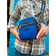 CH102  Stealht Kare Erkek Çanta Sıyah/mavı