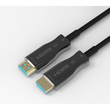 Hype Store Paugge Ultra Sertifikalı Aoc Fiber HDMI 2.1 Kablo - 48GBPS, 8k 60Hz, 4K 120Hz, 4K 60Hz, Earc, Hdr, D