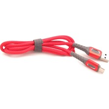 Hype Store Usb-A To Type-C, 5 Amper Şarj ve Data Veri Kablosu, Örgülü ve Hızlı, Kırmızı, 1 Metre,