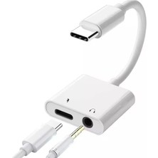 Hype Store Type-C To Type-C ve 3.5mm Jack Dönüştürücü | Çift Çıkışlı Adaptör | Yüksek Hızlı Şarj ve Ses Aktarım