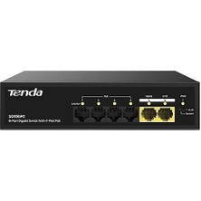 Tenda SG106PC 6 Port 10/100/1000 4 x Poe + 2 x Uplink Poe Gigabit Switch Metal Kasa