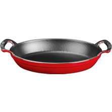 Hype Store Oval Kuplu Döküm Tava 27X20, Kırmızı