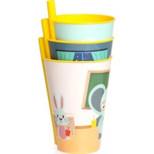 Hype Store Baby 3lü Pp Pipetli Bardak 400 Ml/bebek Bardak/çocuk Bardak