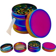 Hype Store Efotech Grınder Parçalayıcı Metal Baharat Öğütücü Herb 4 Katmanlı 40MM / 50MM / 63MM (Raınbow, 40MM)