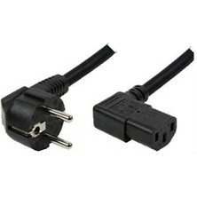 Hype Store 2 Metre L Uç 90 Derece C13 Power Kablosu IEC-C13 Güç Kablosu 3x0.