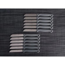 Solingen simli delikli meyve bıçağı 6'lı Gri