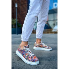 CH254  Cbt Pittura Erkek Ayakkabı 537 Crazy Splush Beyaz