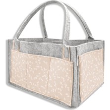 Hype Store Keçe Anne Bebek Bakım Çantası Somon Çiçek