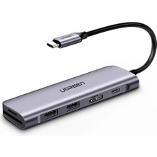 Hype Store Type-C To HDMI USB 3.0 Tf Sd Pd Dönüştürücü Çok Fonksiyonlu Adaptör