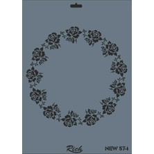 Rich New Seri N574 Stencil 35X25 cm