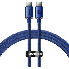 Hype Store Crystal Shine 100W 120 cm Pd Type-C Şarj Kablosu Mavi