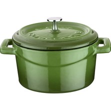 Hype Store Döküm Mini Tencere, 10 Cm, 0.35 L Hacim, Yeşil