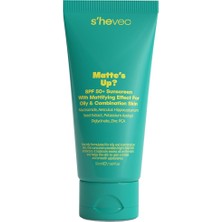 Hype Store She Vec Matte's Up? - Spf 50+ Yağlı ve Karma Ciltler Için Matlaştırıcı Etkili Güneş Kremi