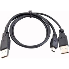 Hype Store 4529 USB Y 3 Giriş Mini 5 Pin Harddisk Kablosu