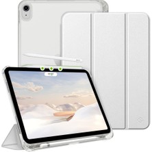 Hype Store iPad Air 13INÇ M2 ile Uyumlu Kılıf Flip Cover Kalem Bölmeli Pc Case A2898 A2899 A2900 Gri