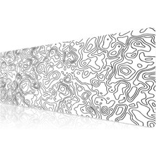 Hype Store Klasse Pro - 4 Farklı Model Dikişli Kenar 120X60 cm Oyuncu Gaming Mouse Pad (White Map Lines)