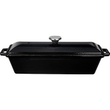 Hype Store Lava Döküm Ekmek Kabı/terrine, 11X29 Cm, Siyah