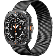 Hype Store ile Uyumlu Ultra 47MM Için Loop Metal Hasırlı Kordon Manyetik Yapılı Hafif Tasarımlı Bileğe Göre Aya