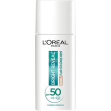Hype Store L'oréal Paris Bright Reveal Spf 50+ Koyu Leke Karşıtı Renkli Fluid Günlük Yüz Güneş Kremi 50 ml - Li
