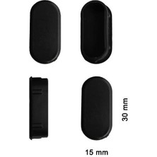 Oval Profil Iç Tapa 15X30 mm 4 Adet