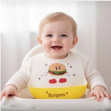 Kitchen Pembelia Silikon Bebek Mama Önlüğü Çocuk Mama Önlük Leke Tutmaz Yıkanabilir