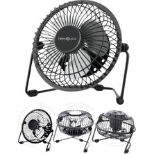 Hype Store Masaüstü Fan Metal Vantilatör USB ile Çalışan Soğutucu Siyah