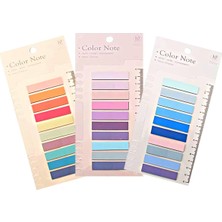 Hype Store Ezoshop Sticky Notes Şeffaf Renkli Yapışkan Not Kağıtları Defter Yer Imleri Etiket Ayraç 3'lü Set(Gö