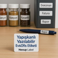 Hype Store 100X50 mm Beyaz Yapışkanlı Kalemle Yazılabilir Etiket, Sticker, Ev ve Ofis Organizasyonu, Düzenleyic