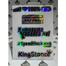 Hologram Kart Araba Arka Cam Yazıları 1 Adet Hologramlı Yeni Model