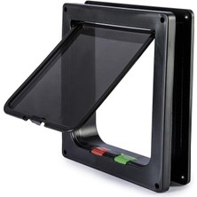 Hype Store Kedi Köpek Kapısı 4 Yollu 25X23,5X5 cm Siyah