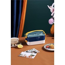 Hype Store Bento Ofis-Okul Için Yeni Nesil Sefer Tası Taşınabilir Yemek Çelik FF462 Lacivert
