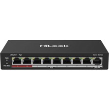 Hılook NS-0109P-60(B), 8 Port, Megabit, Poe 60W, 1 Port Megabit Uplink, Long Range 250METRE, Yönetilemez, Masaüstü Switch