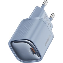 Realpower Gan 20W Usb-C Hızlı Şarj Cihazı ve Kablo Set Mavi Pd (Usb-C - Lightning) TCS20WBL