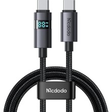Hype Store Mcdodo CA-5610 Usb-C To Usb-C 100W Kablo Yatay LED Ekranli Siyah