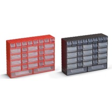 Portbag PH02 Hobby Çekmece Seti Kırmızı