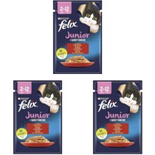 Hype Store Felix Yaş Kedi Maması, Sığır Etli, Yavru Kedi, 85 G 3lü Paket