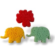 Hype Store Wonkey - Bebek Banyo Süngeri ve Çocuk Banyo Lifi ve Süngeri, Bebek Yıkama Süngeri - 3 Adet