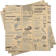 Hype Store Busstier Vintage Gazete Desenli Kağıt, Kendinden Desenli Mutfak Sunum Kağıdı, Yemek Sunumları Için I