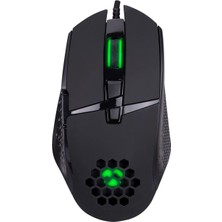 Hype Store Rage-X1 USB Siyah 8 Tuşlu LED Işıklı 6400DPI Mouse