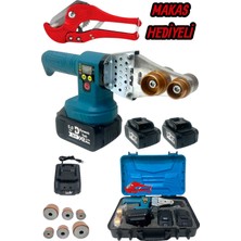 Dynamic Tech Profesyonel Çift Bataryalı Plastik Pvc Pprc 320 Derece Boru Kaynak Makinesi Makas Hediyeli