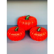 Janset Bal Kabağı Kase,3lü Çorba Sunumluk, Dekoratif Kase