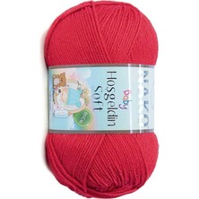 Nako Hoşgeldin Soft (5 Adet) 6951 Kırmızı El Örgü Ipliği