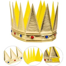 MOYS PARTY & AHSAP Altın Renk Eva Yumuşak Kral Kraliyet Tacı Yetişkin Çocuk Uyumlu 55 cm