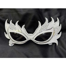 MOYS PARTY & AHSAP Taşlı Göz Kamaştıran Gecenin Yıldızı Beyaz Parti Alev Gözlük