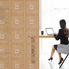 Makta ® Perde Paravan | Lazer Kesim Ahşap Sarkıt Seperatör, 4'lü Panel Levha Seti