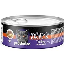 SHC4200 Prochoice Döner Turkey, Sos Içinde Hindi Etli Tam &amp; Dengeli Yetişkin Kedi Maması 70 gr x 12 Ade