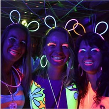 MOYS PARTY & AHSAP Glow Taç Fosforlu Taç Karışık Renk 12 Adet