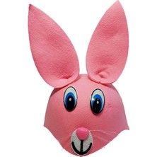 MOYS PARTY & AHSAP Pembe Renk Kulaklı Tavşan Şapkası Hayvan Şapkası (2563)