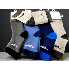 Glenz İç Giyim 4 Çift Erkek Çocuk Havlulu Çorap-Kışlık Çorap